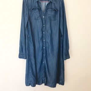 LOFT Dark Denim/Chambray Jean Dress